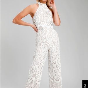 White lace jumpsuit
